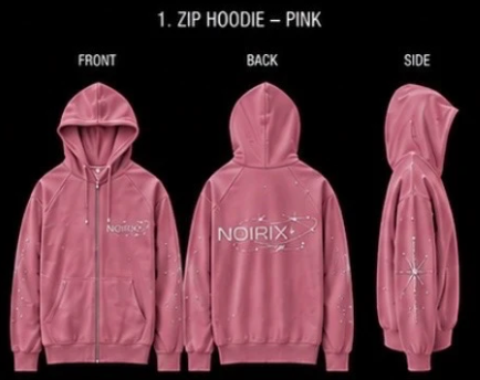Zip Hoodie — Pink